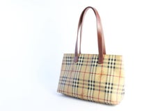 Burberry Nova Check 26burz0821 Beige Coated Canvas Tote