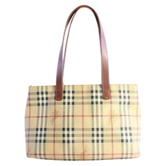 Burberry Nova Check 26burz0821 Beige Coated Canvas Tote