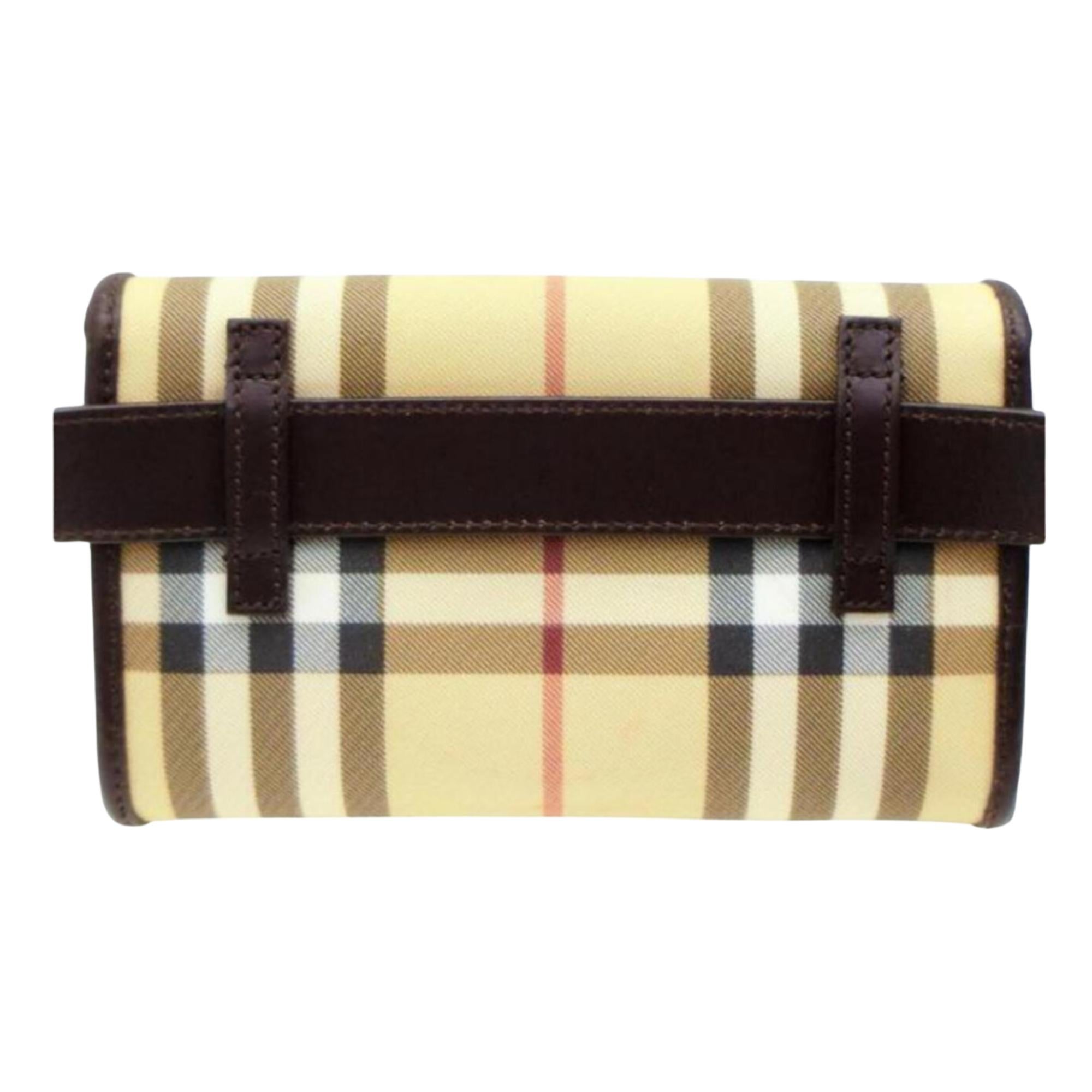 Burberry Nova Check Beige Belt Fanny Pack Waist Pouch In Good Condition In Montreal, Quebec