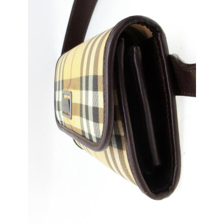 Burberry Nova Check Belt Fanny Pack Waist Pouch 232789 Beige Cross Body
