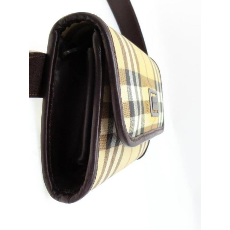 Burberry Nova Check Belt Fanny Pack Waist Pouch 232789 Beige Cross Body