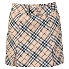 Burberry Nova Check Belted Mini Skirt size 38