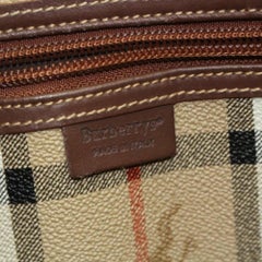 Burberry Nova Check Boston Duffle 870058 Beige Canvas Weekend/Travel Bag