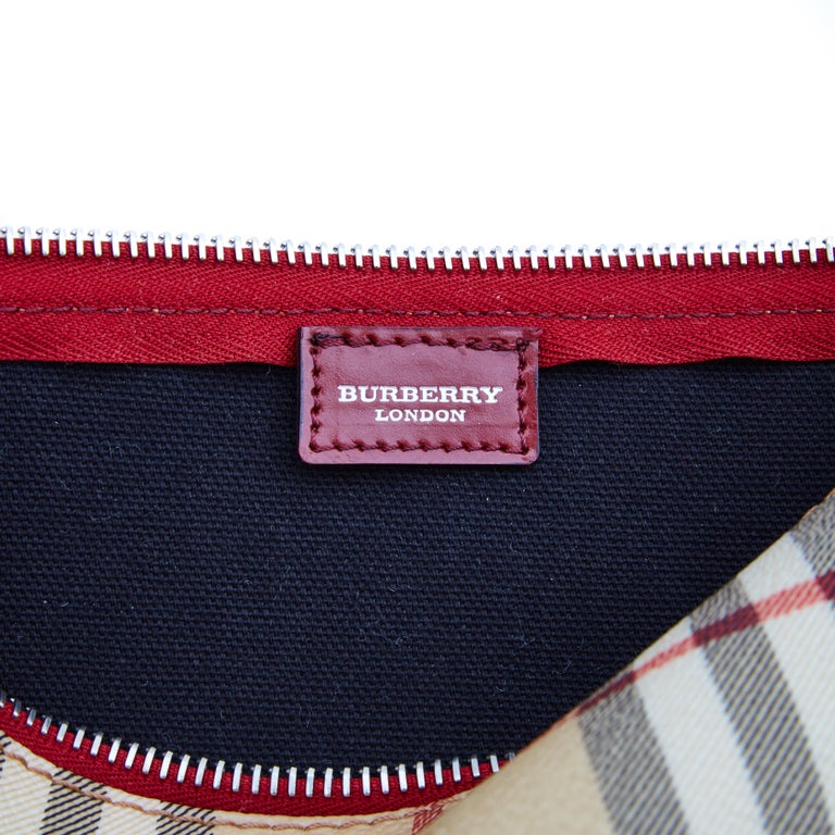 Burberry Nova Check Canvas Pochette Shoulder Bag at 1stDibs