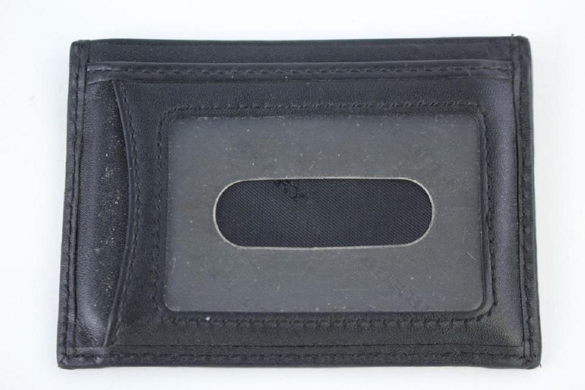BURBERRY Nova Check Card Holder Wallet Case Black 13BUJ930 In Good Condition In Dix hills, NY