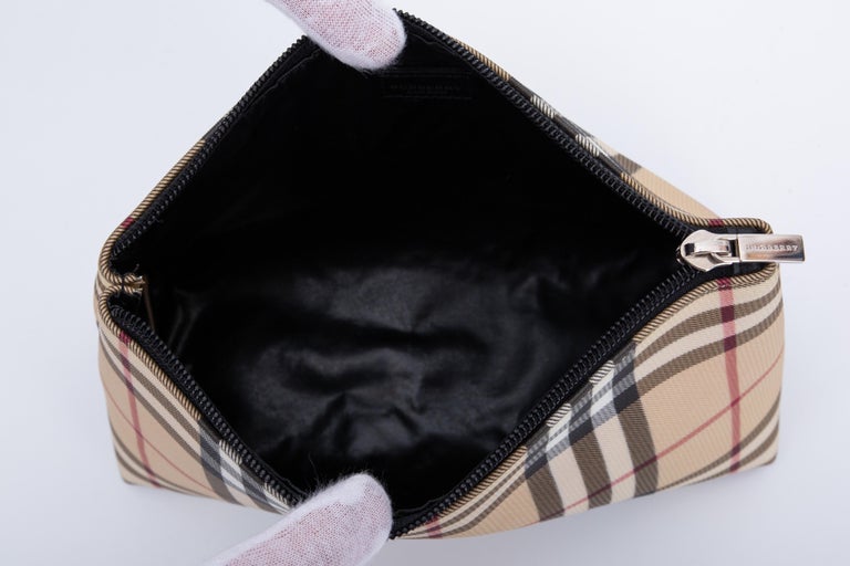 Burberry Nova Check Clutch Cosmetic Pouch Bag