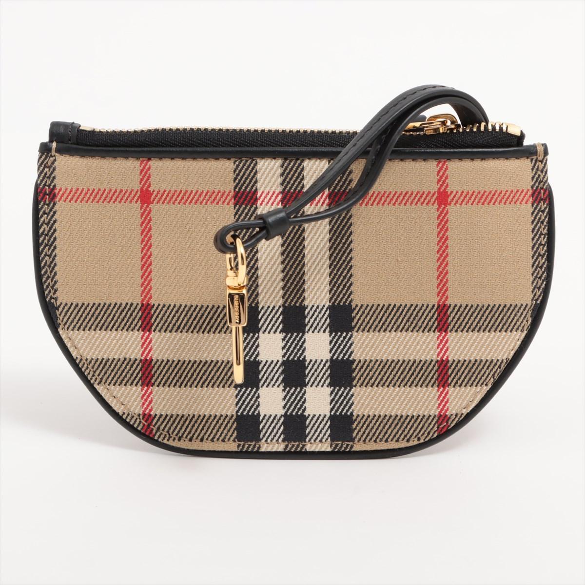 Burberry Nova Check Coin Purse Beige In Good Condition For Sale In Indianapolis, IN