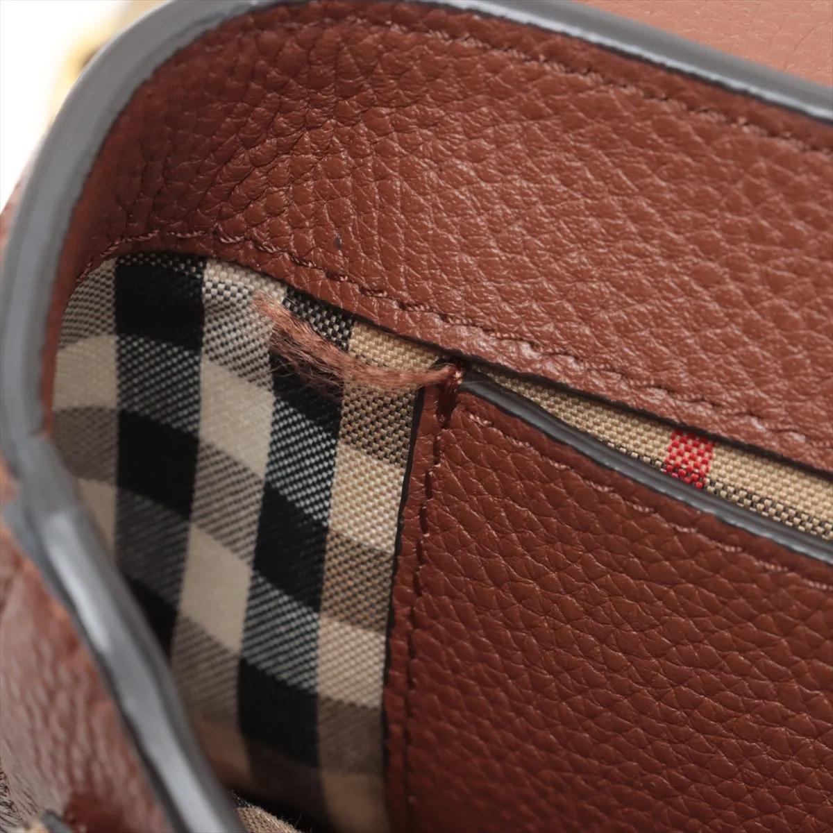 Burberry Nova Check Hampshire Shoulder Bag Brown en vente 6