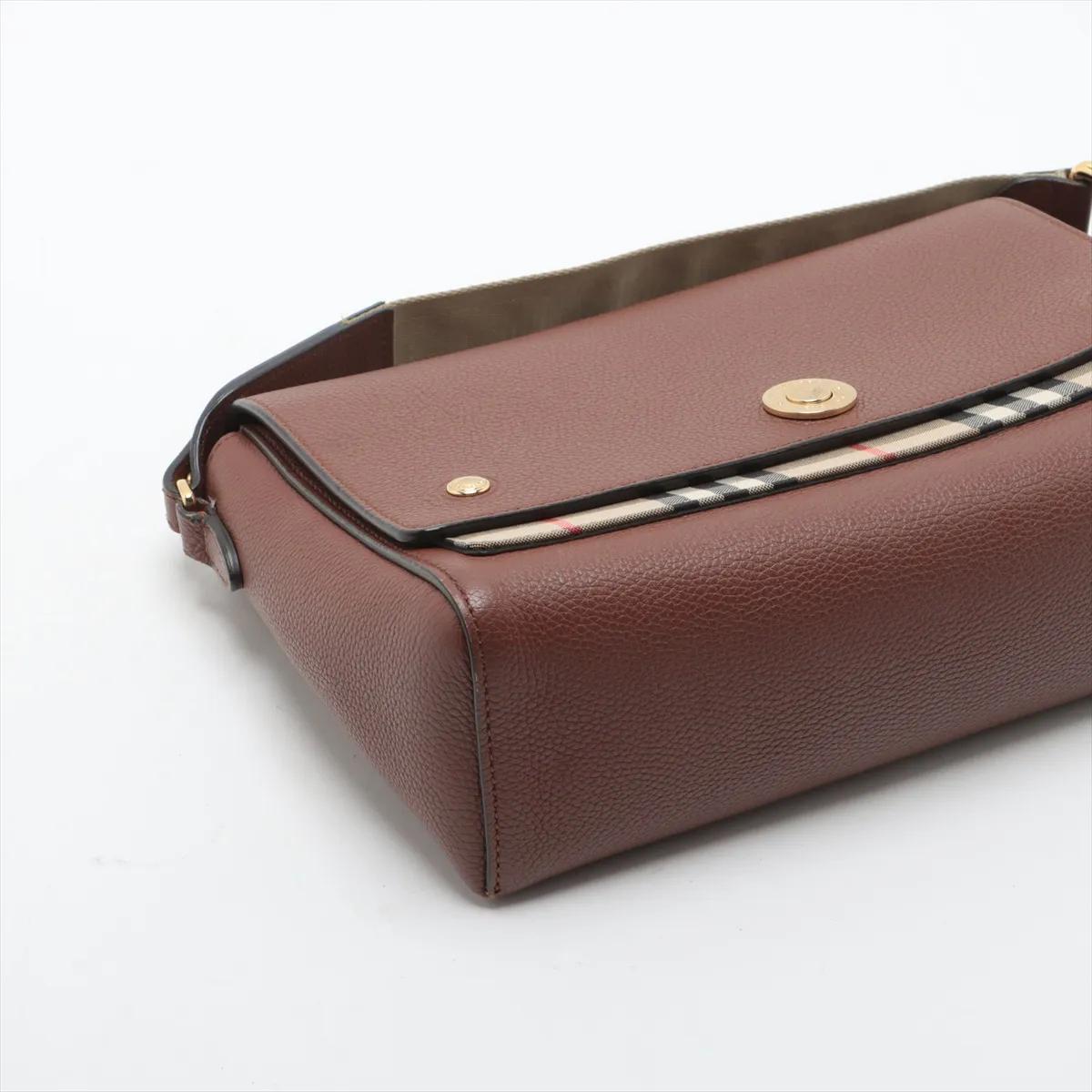 Burberry Nova Check Hampshire Shoulder Bag Brown Pour femmes en vente