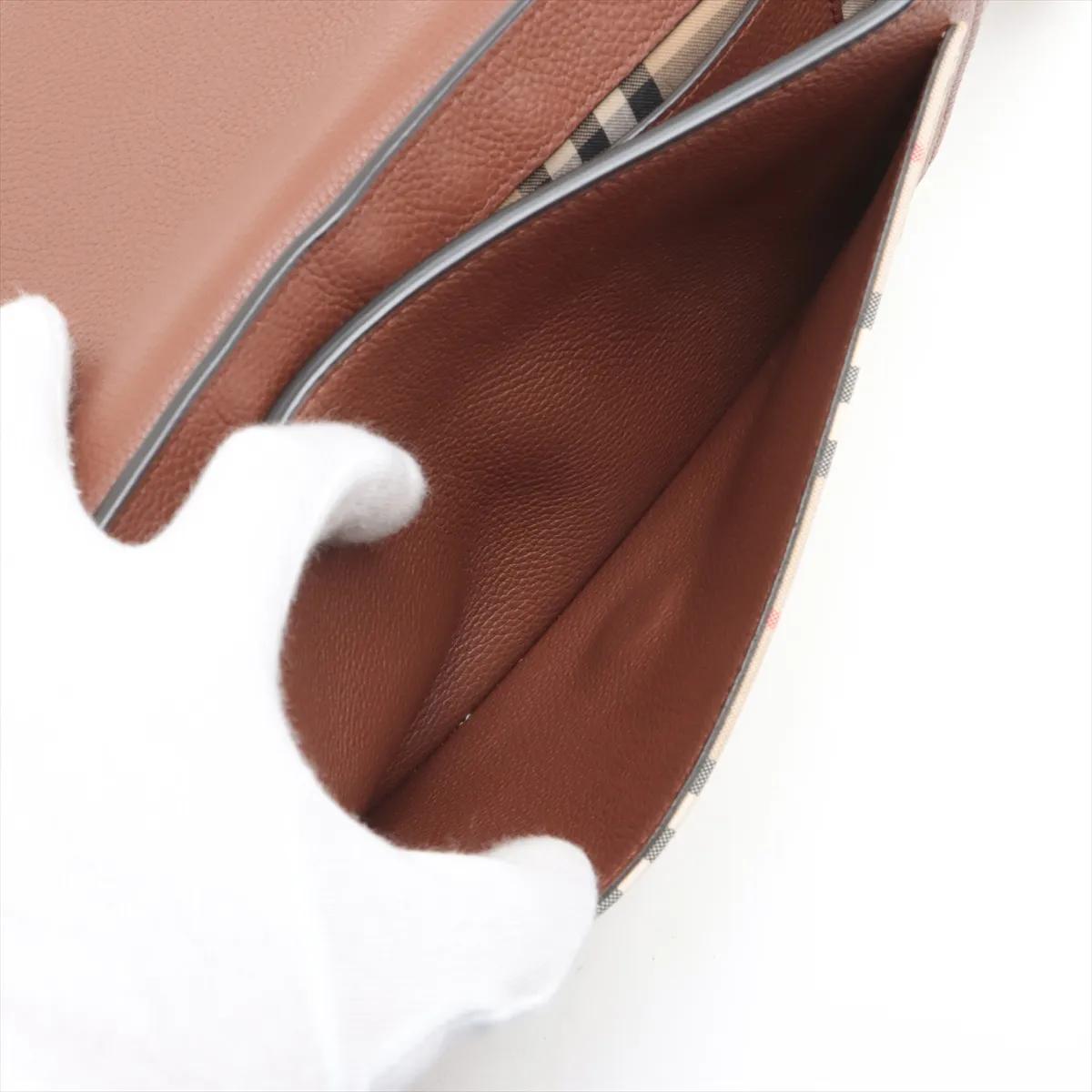 Burberry Nova Check Hampshire Shoulder Bag Brown en vente 4