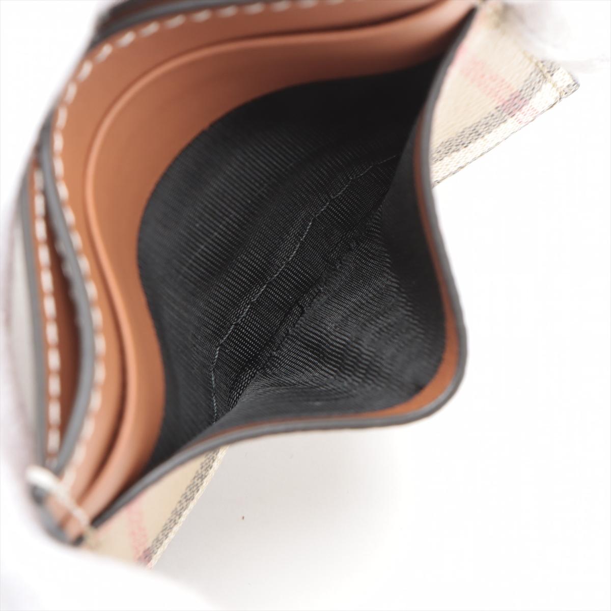 Burberry Nova Check Leather Card Case Beige×Brown 3