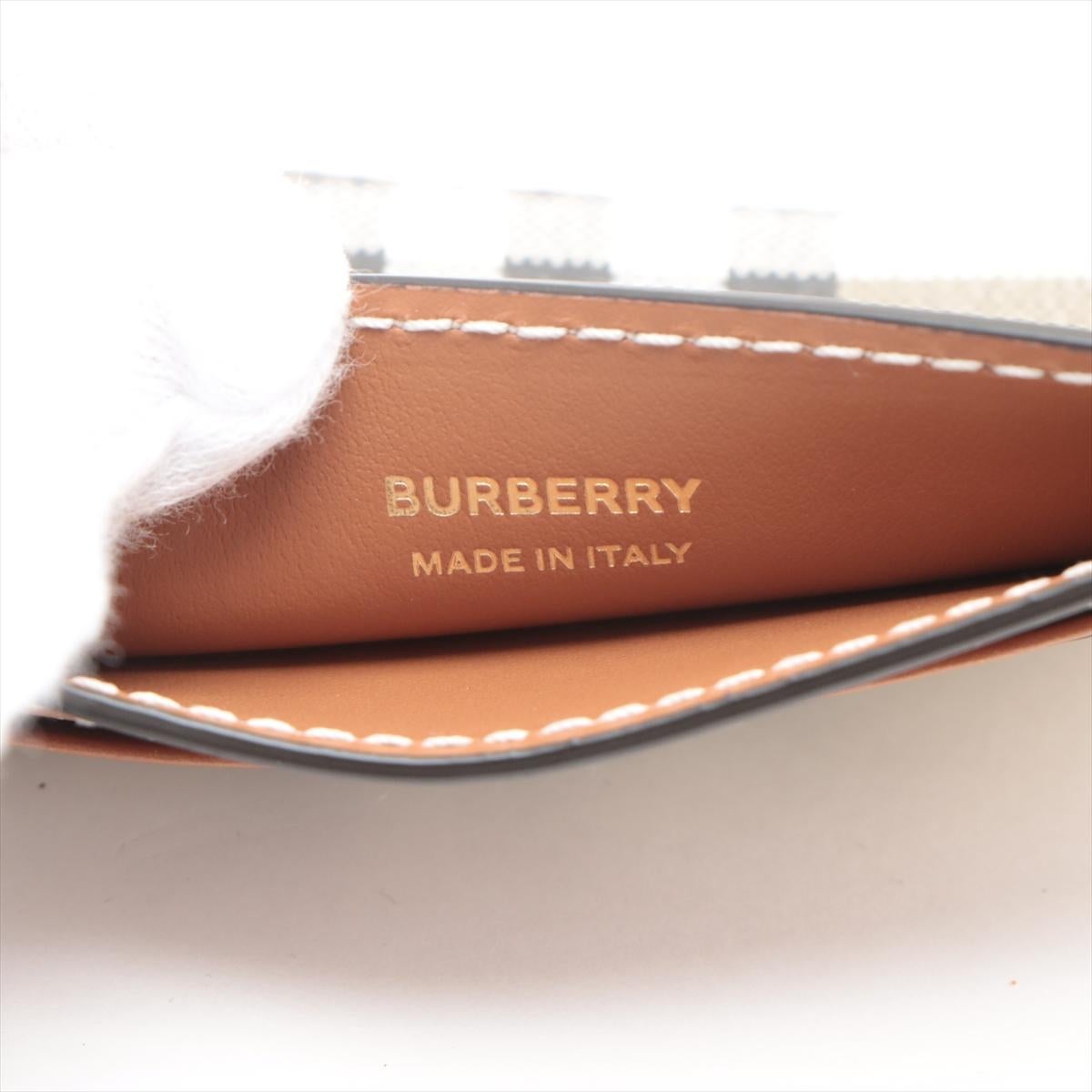 Burberry Nova Check Leather Card Case Beige×Brown 5