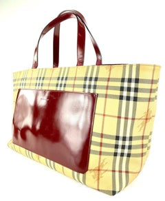 Burberry Nova Check Tragetasche Rot Shopper 4bur1019