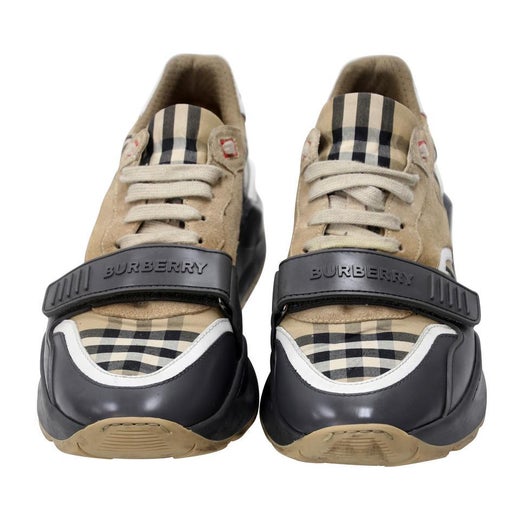 Burberry Novacheck 43 Canvas Suede Athletic Sneakers BB-1111P-0003 For Sale  at 1stDibs