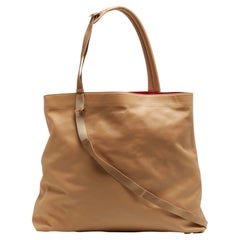 Used Burberry Nude Beige Leather Large Astra Tote