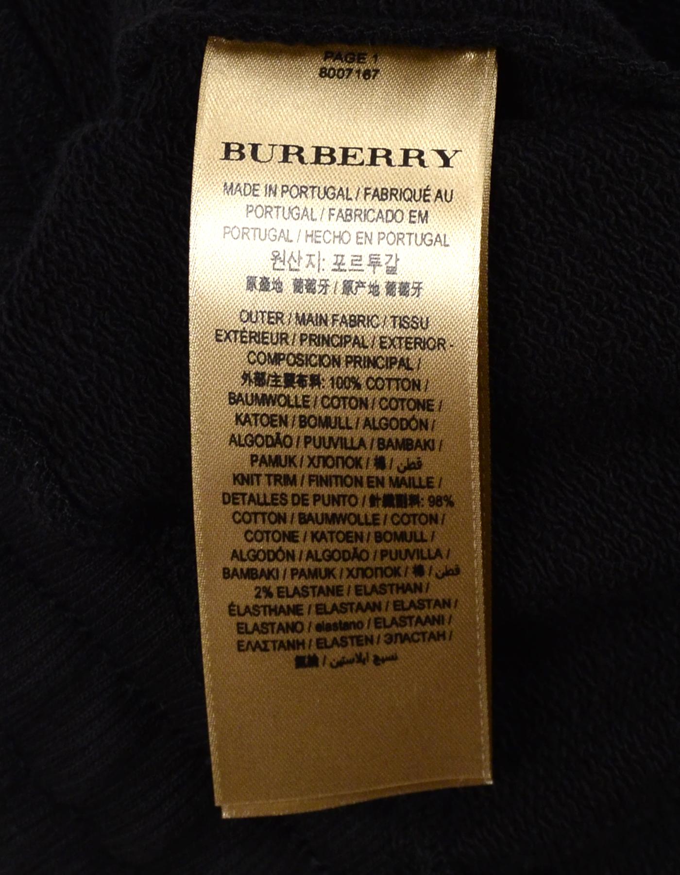 Burberry NWT '19 Black Pocket Detail Cotton Jersey Trackpants Unisex Sz L 1