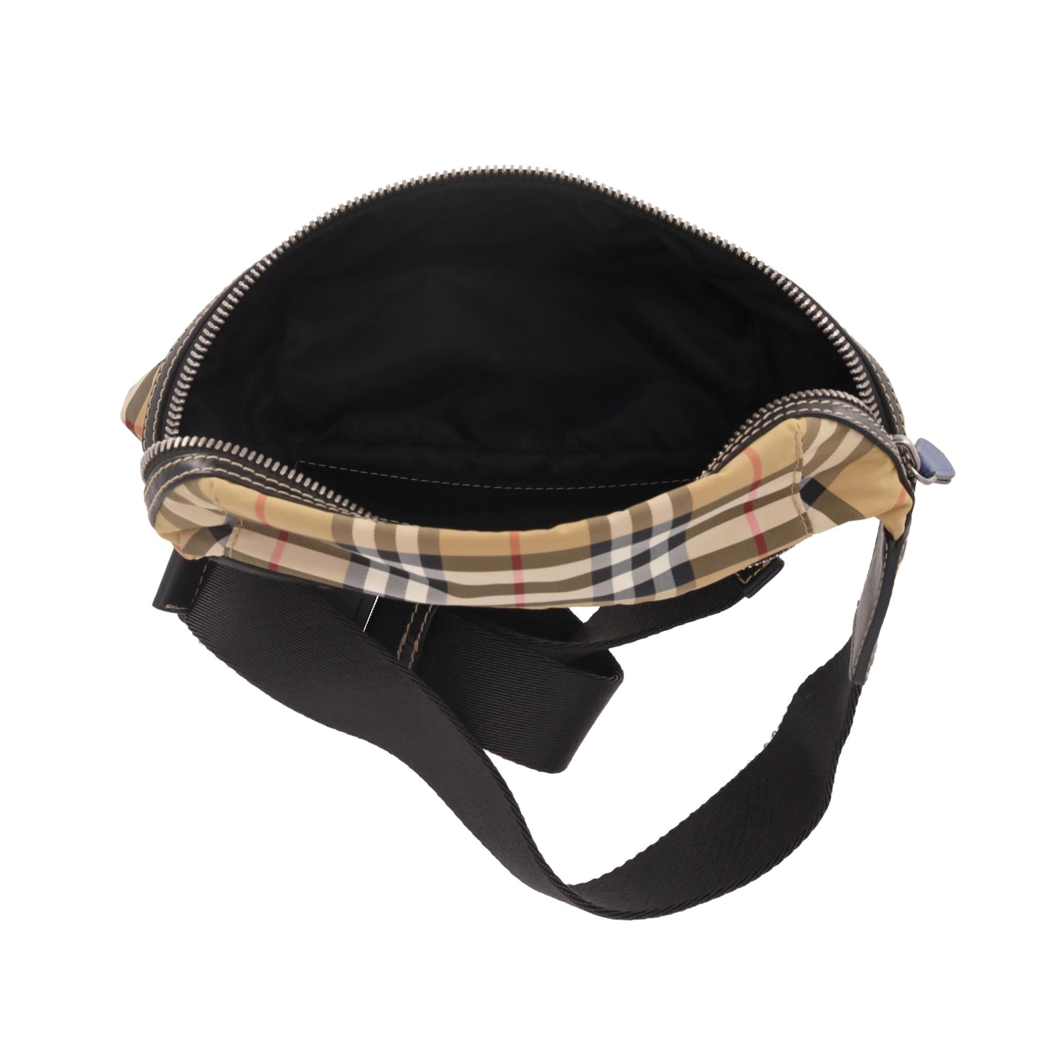 Burberry Nylon Vintage Check Belt Bag For Sale 1