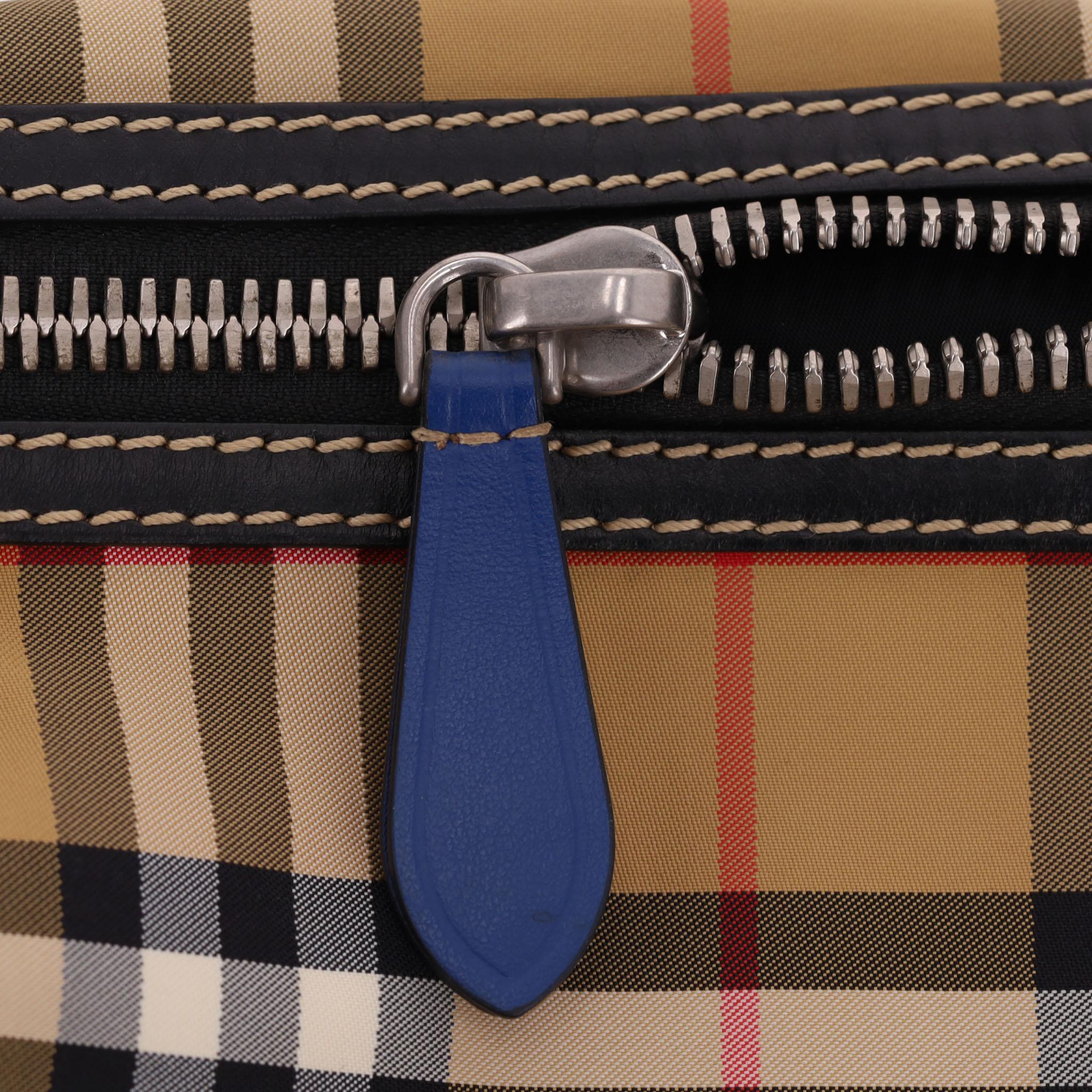 Burberry Nylon Vintage Check Belt Bag For Sale 4