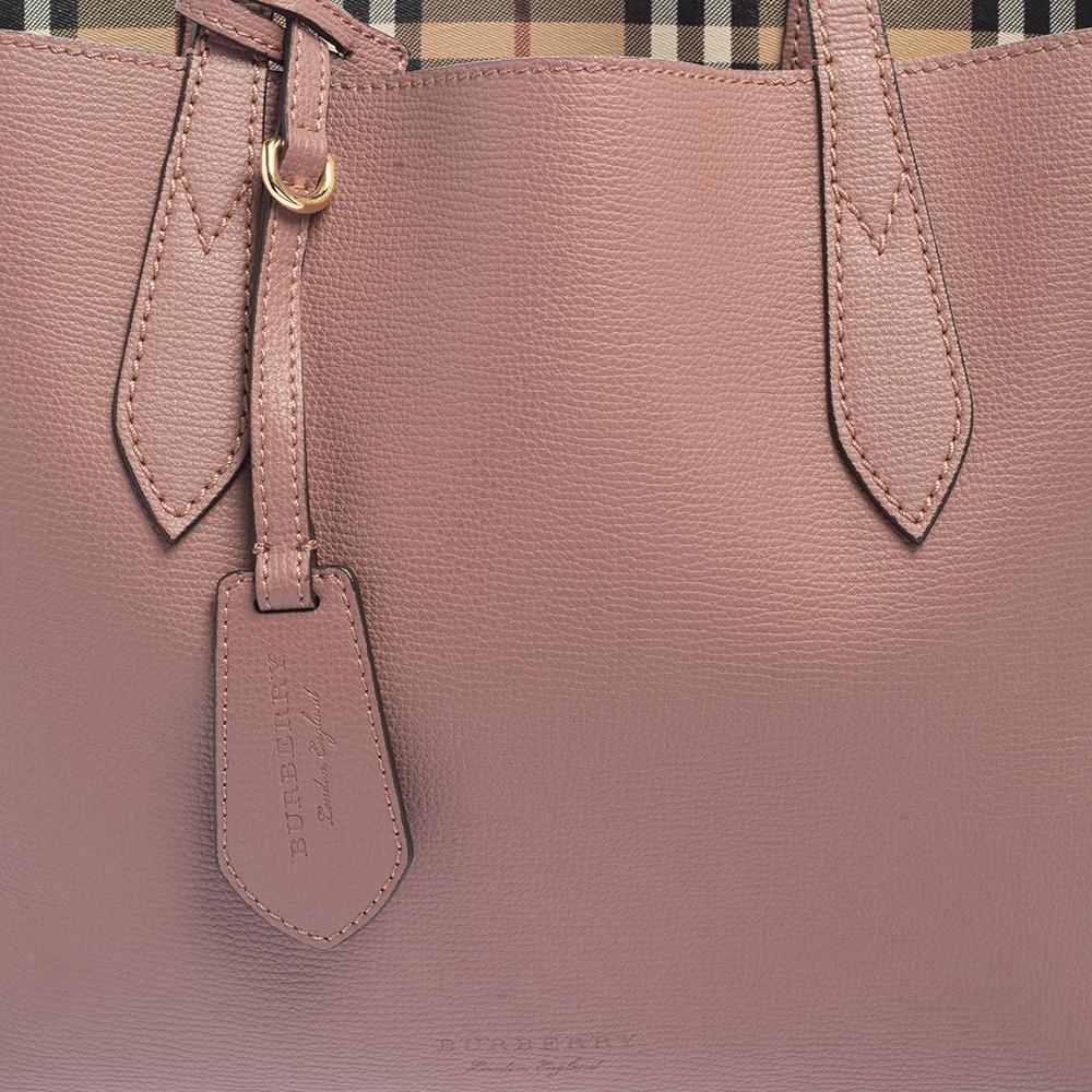 Burberry Altrosa Leder Kleine Lavenby Reversible Tote 1
