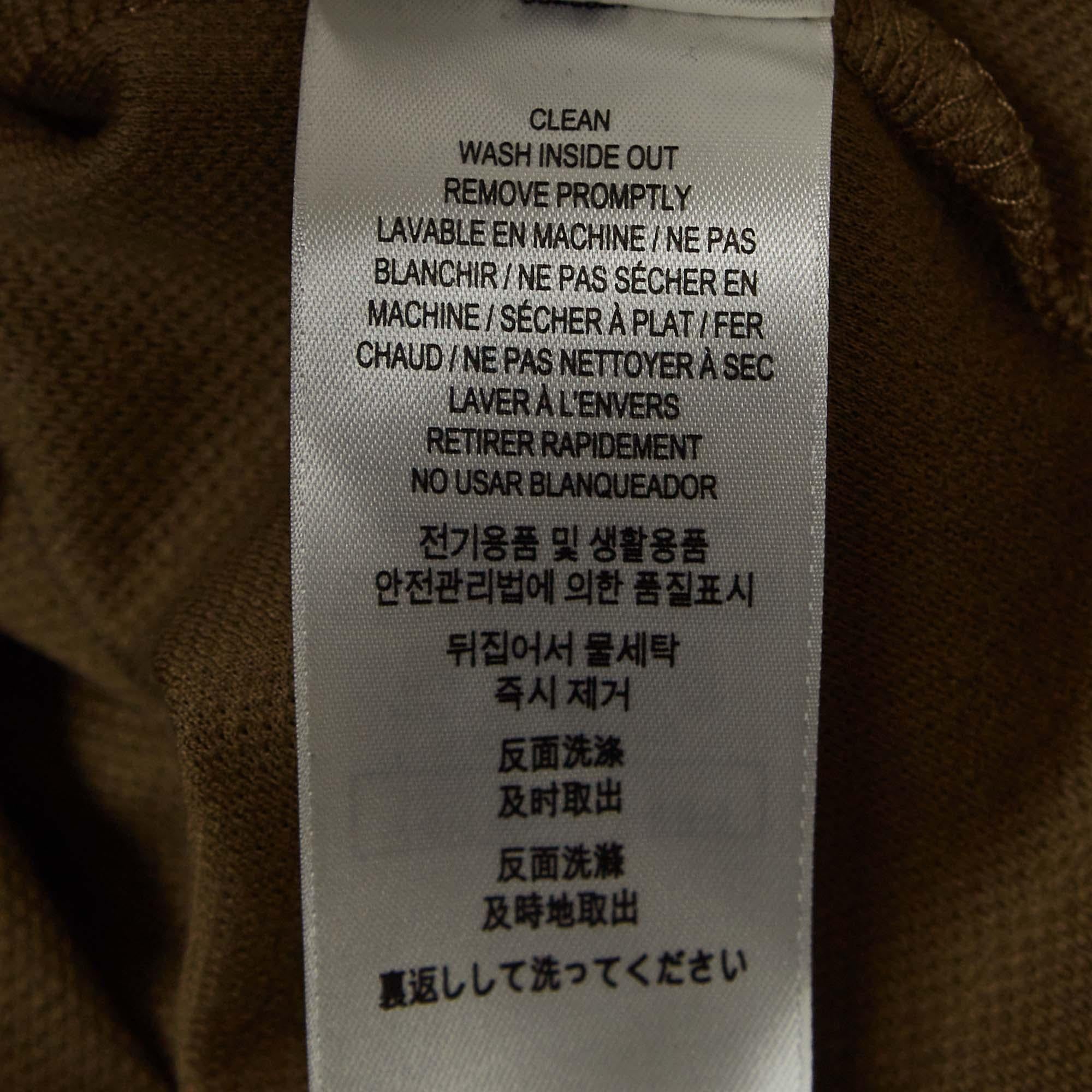 Men's Burberry Olive Green Cotton Pique Short Sleeve Polo T-shirt S