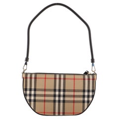 Burberry Olympia Pouch Shoulder Bag Vintage Check Canvas Burberry Olympia Pouch Shoulder Bag Vintage Check Canvas
