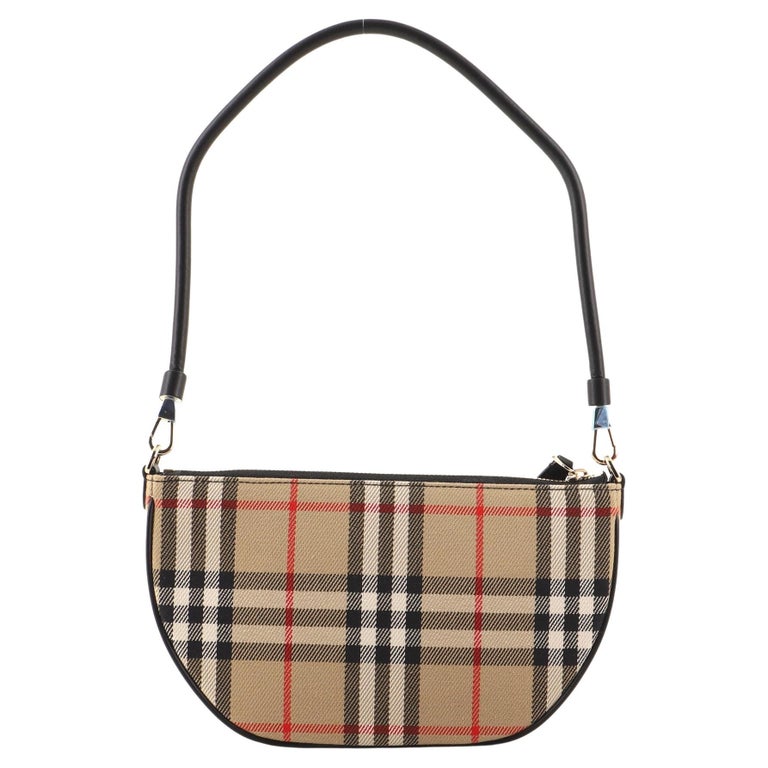Burberry Olympia Pouch Shoulder Bag Vintage Check Canvas at 1stDibs