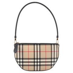 Burberry Olympia Pouch Shoulder Bag Vintage Check Canvas