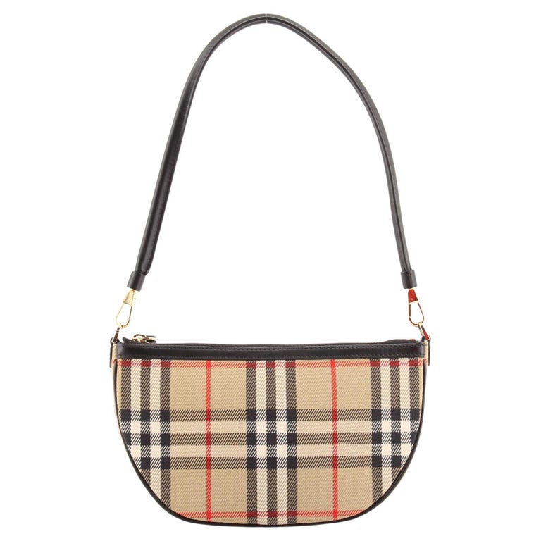 Burberry Olympia Pouch Shoulder Bag Vintage Check Canvas at 1stDibs