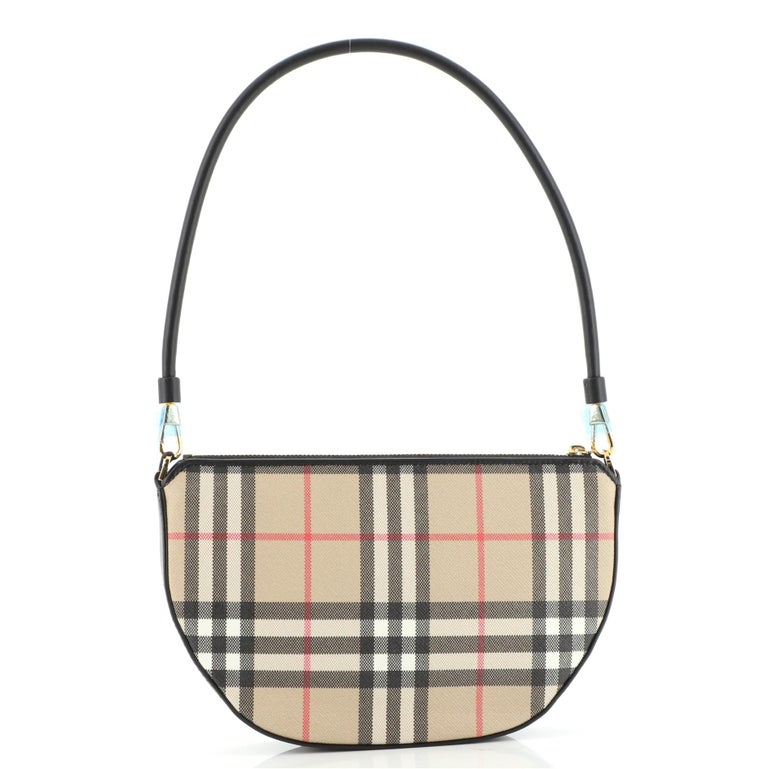 Burberry Olympia Pouch Shoulder Bag Vintage Check Coated Canvas at 1stDibs