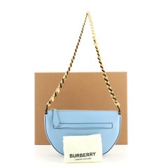Burberry Olympia Zip Chain Shoulder Bag Leather Mini