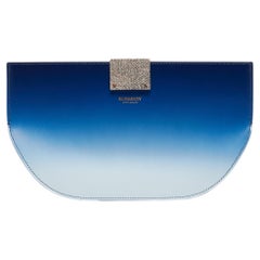Burberry Ombre Blue Leather Crystal Olympia Clutch