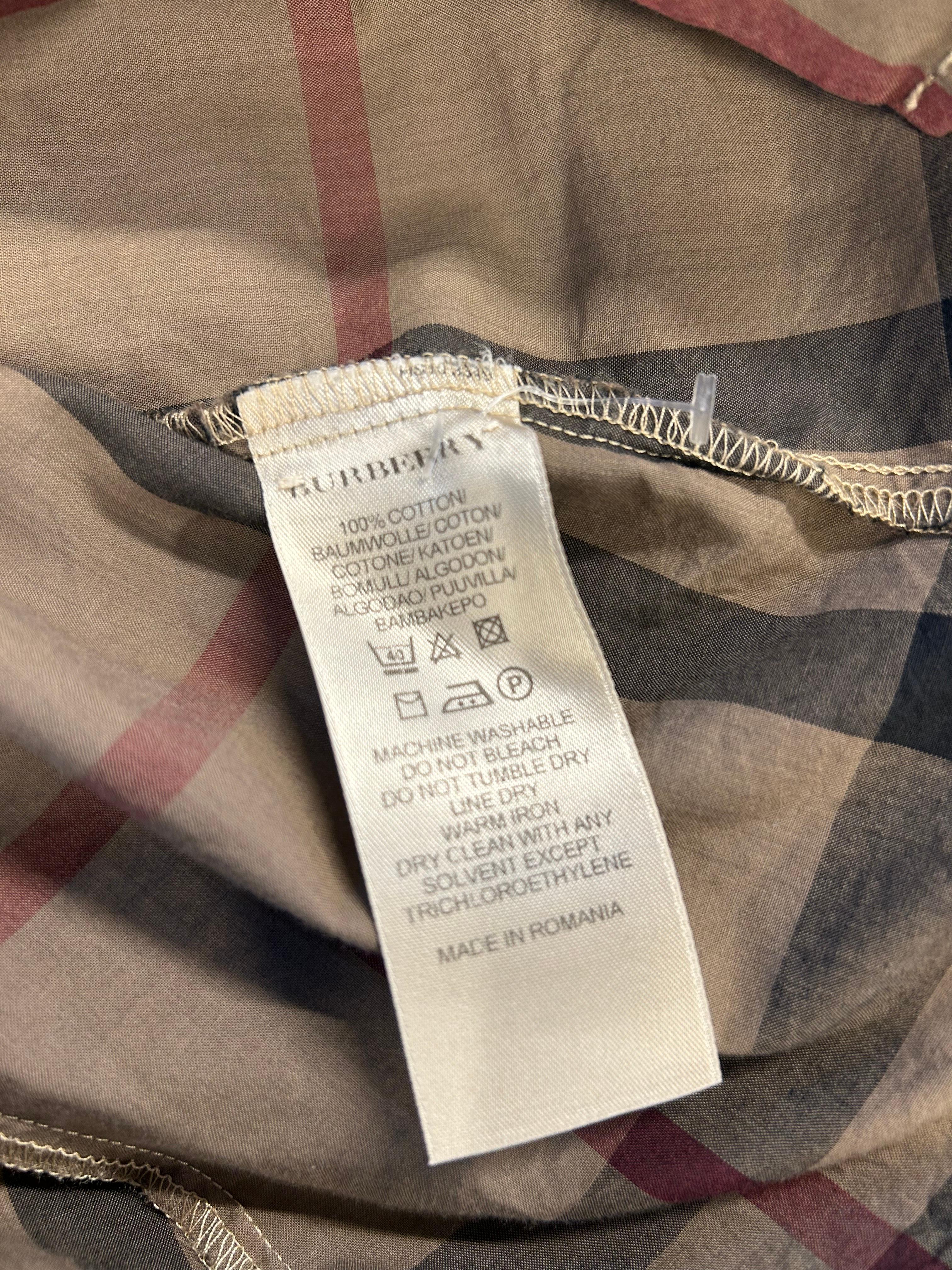 Women's Burberry Ombre Check Shirt Size M For Sale