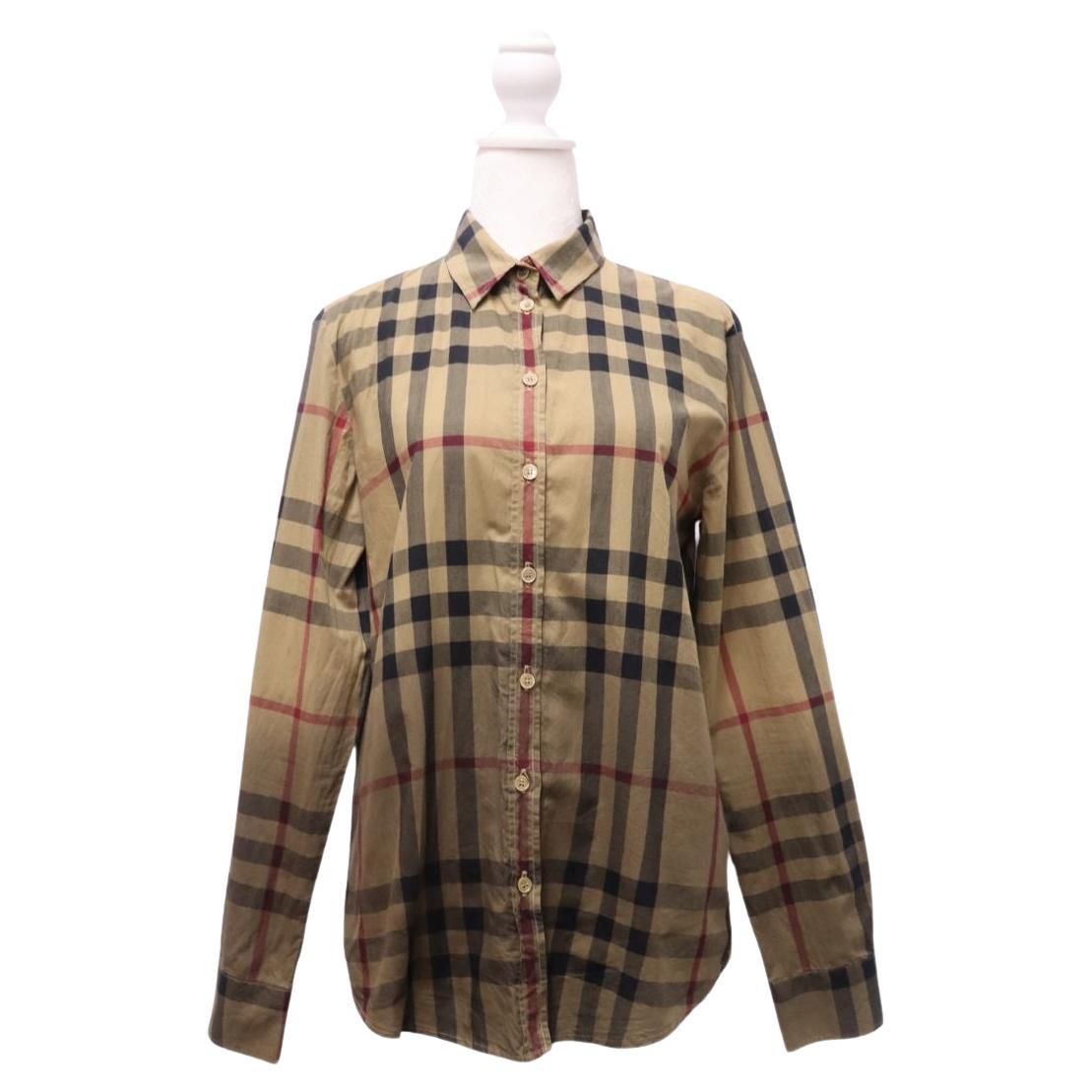 Burberry Ombre Check Shirt Size M For Sale