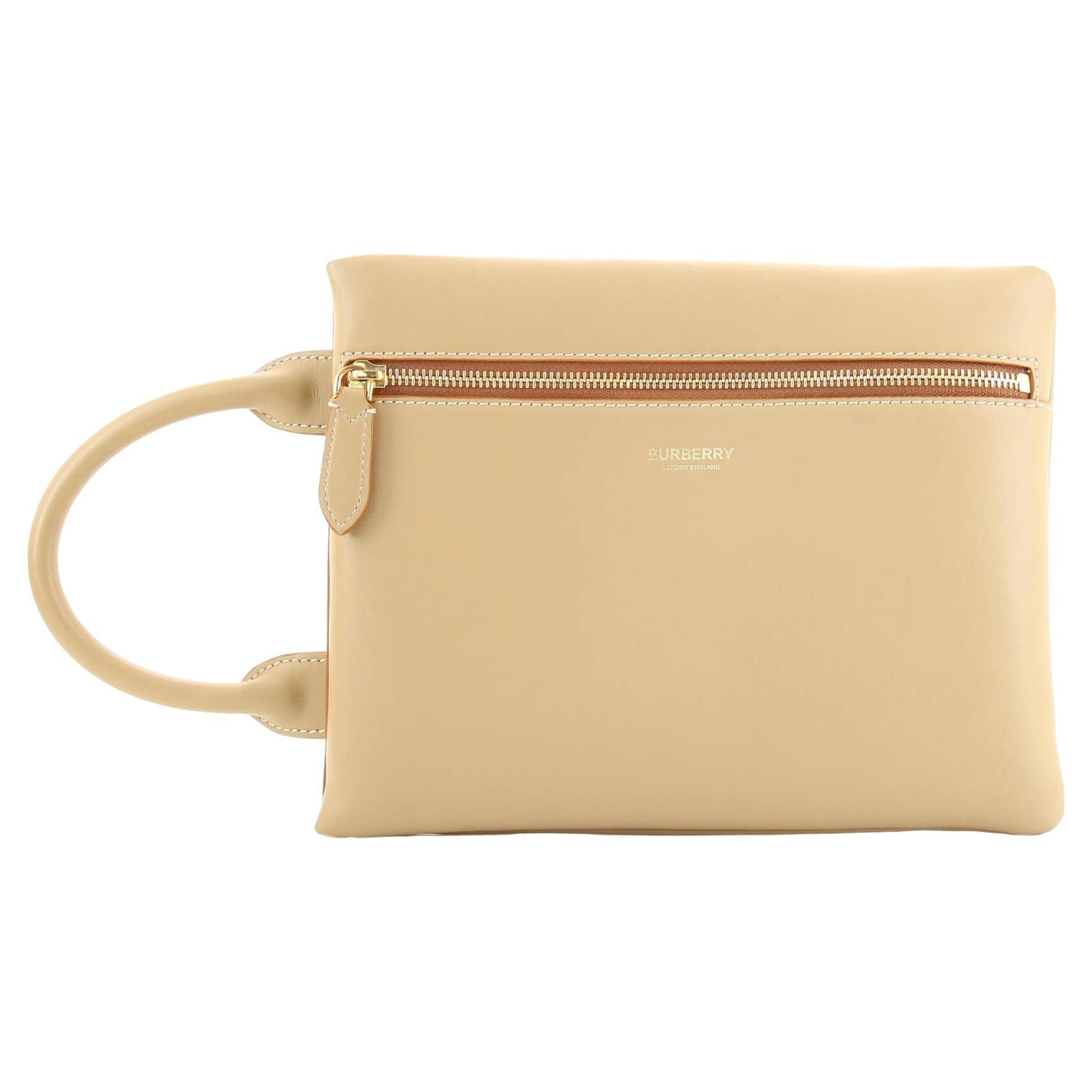 Burberry Bright Coral Leather Pin Clutch For Sale at 1stDibs burberry safety pin clutch