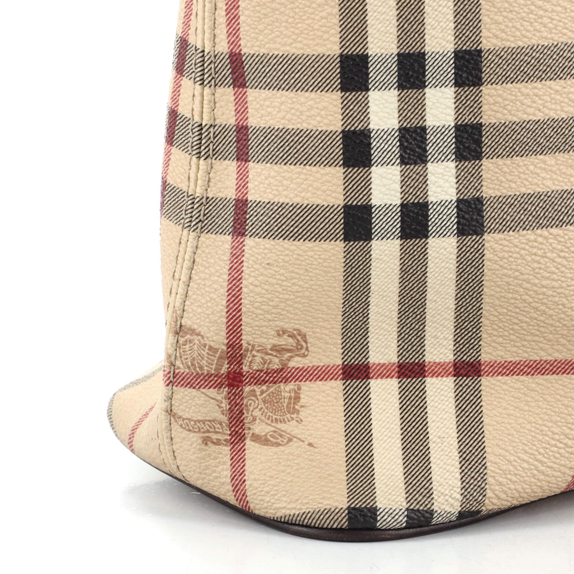 Women's or Men's Burberry Onslow Tote Haymarket Coated Canvas Small