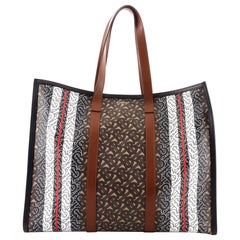 Burberry Open Tote Monogram E-Canvas Large