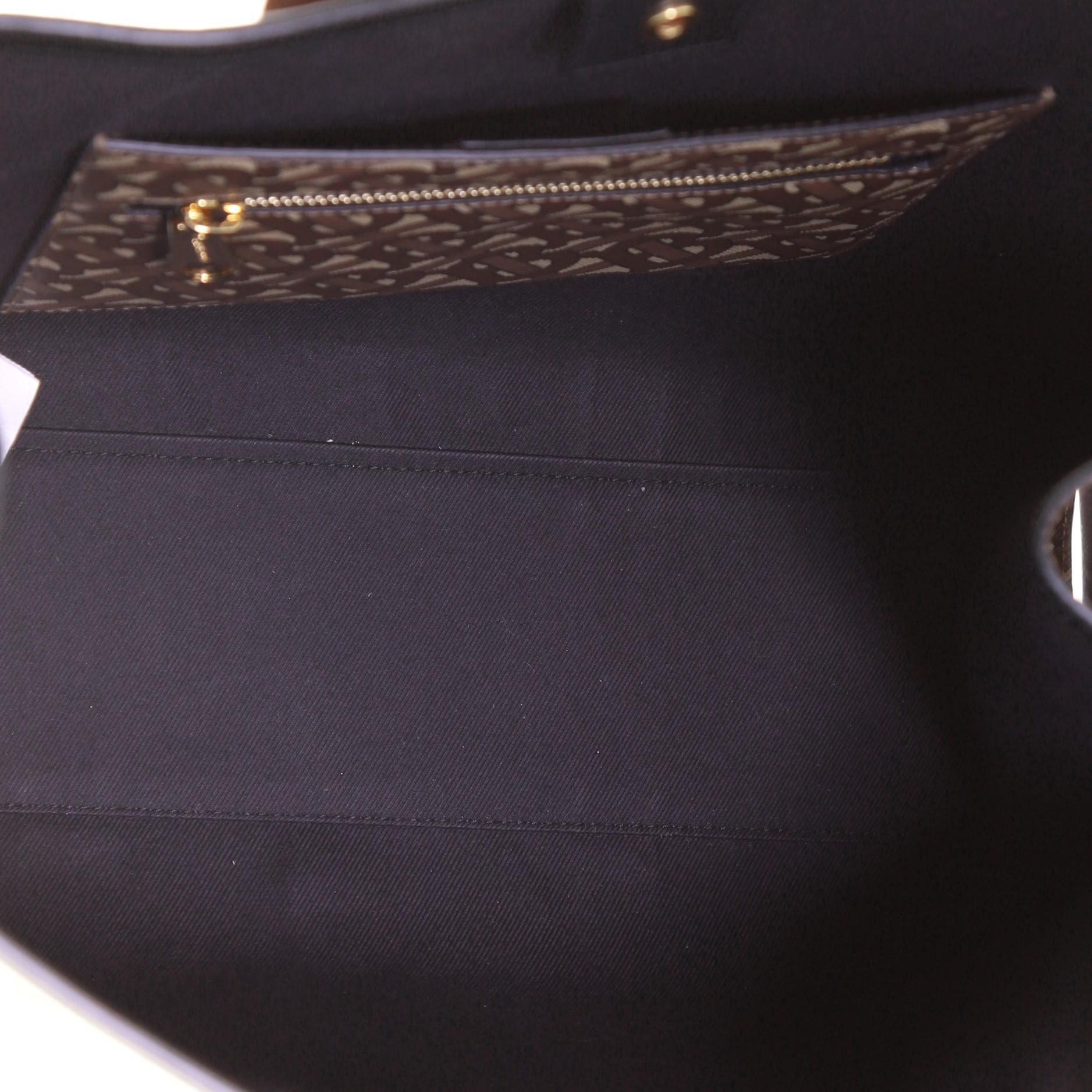 Burberry Open Tote Monogram E-Canvas Small In Good Condition In NY, NY