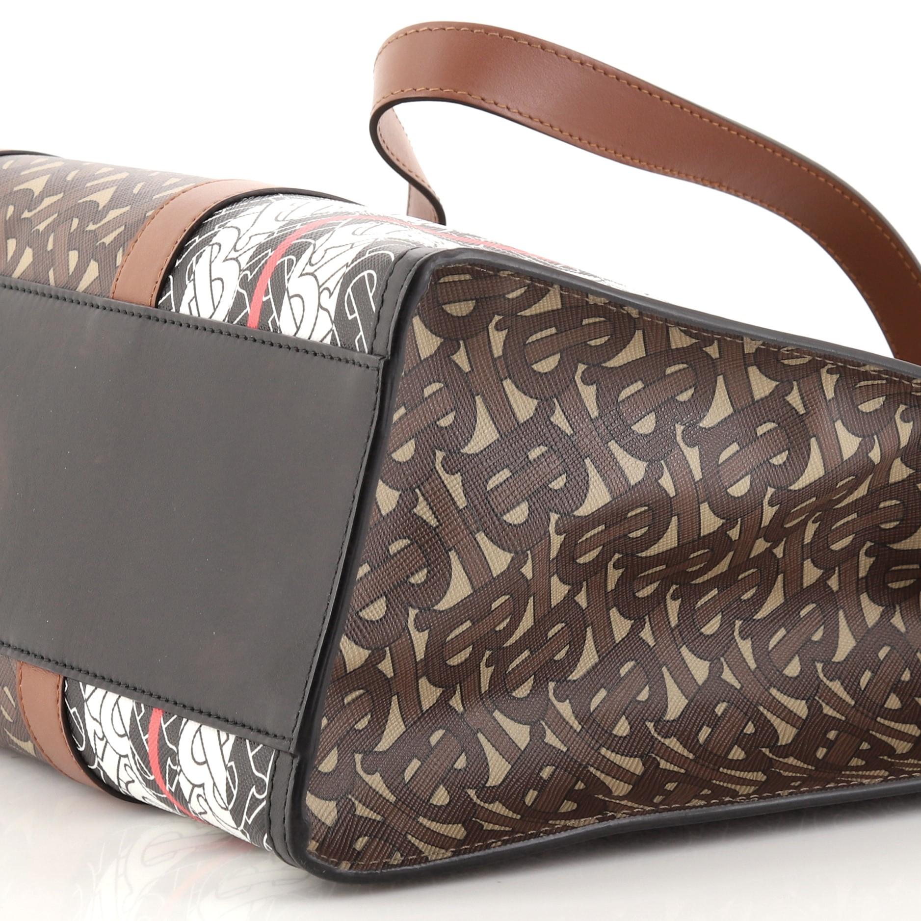 Women's or Men's Burberry Open Tote Monogram E-Canvas Small