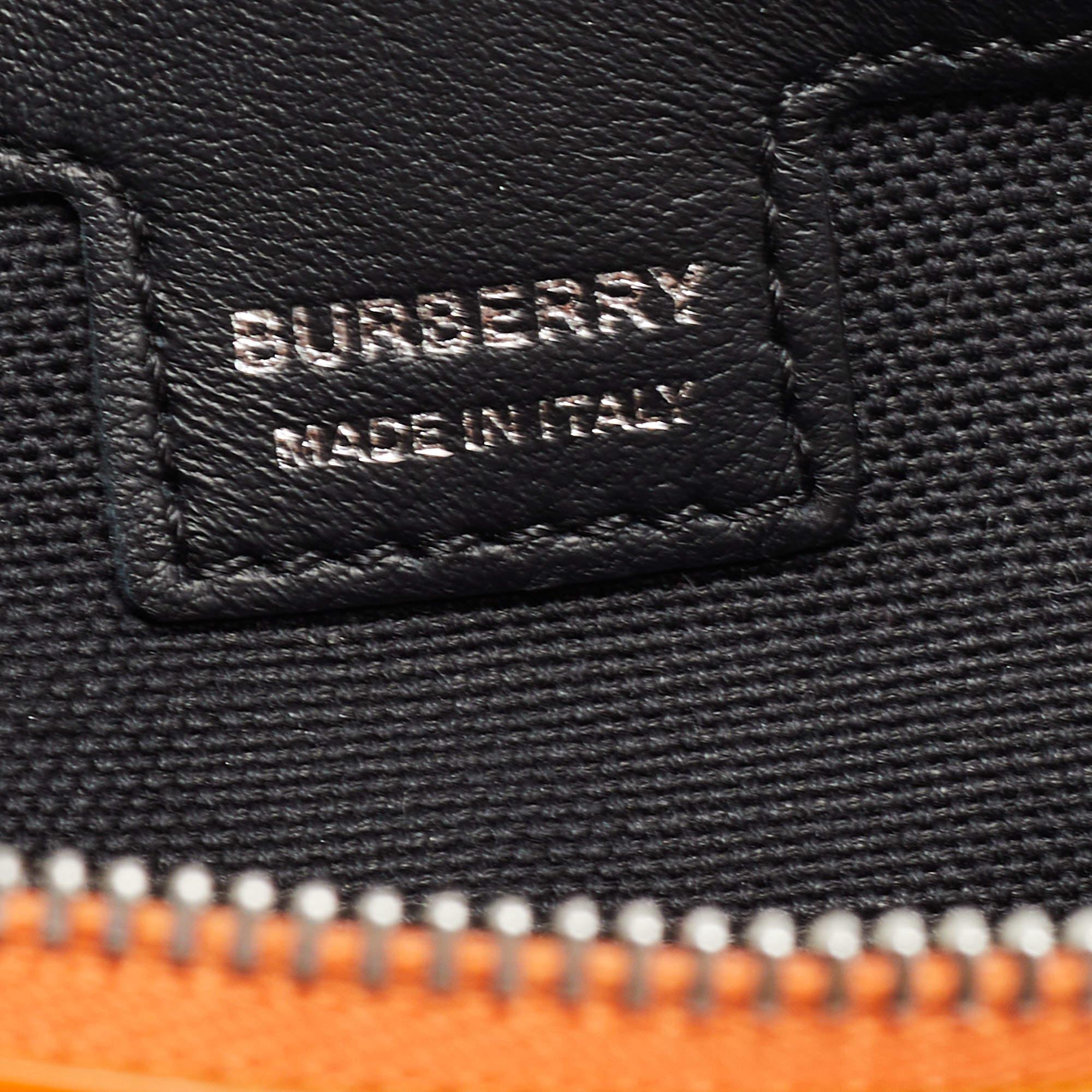 Burberry Orange/Black Leather Mini Double Olympia Bag 5