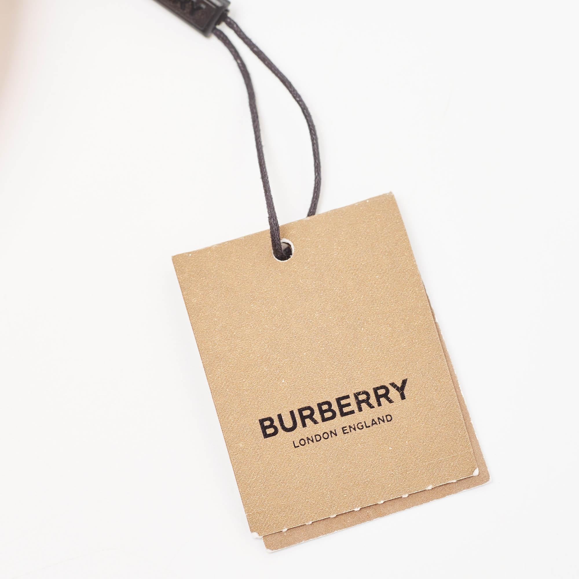 Burberry - Mini sac Olympia double en cuir orange/noir en vente 7