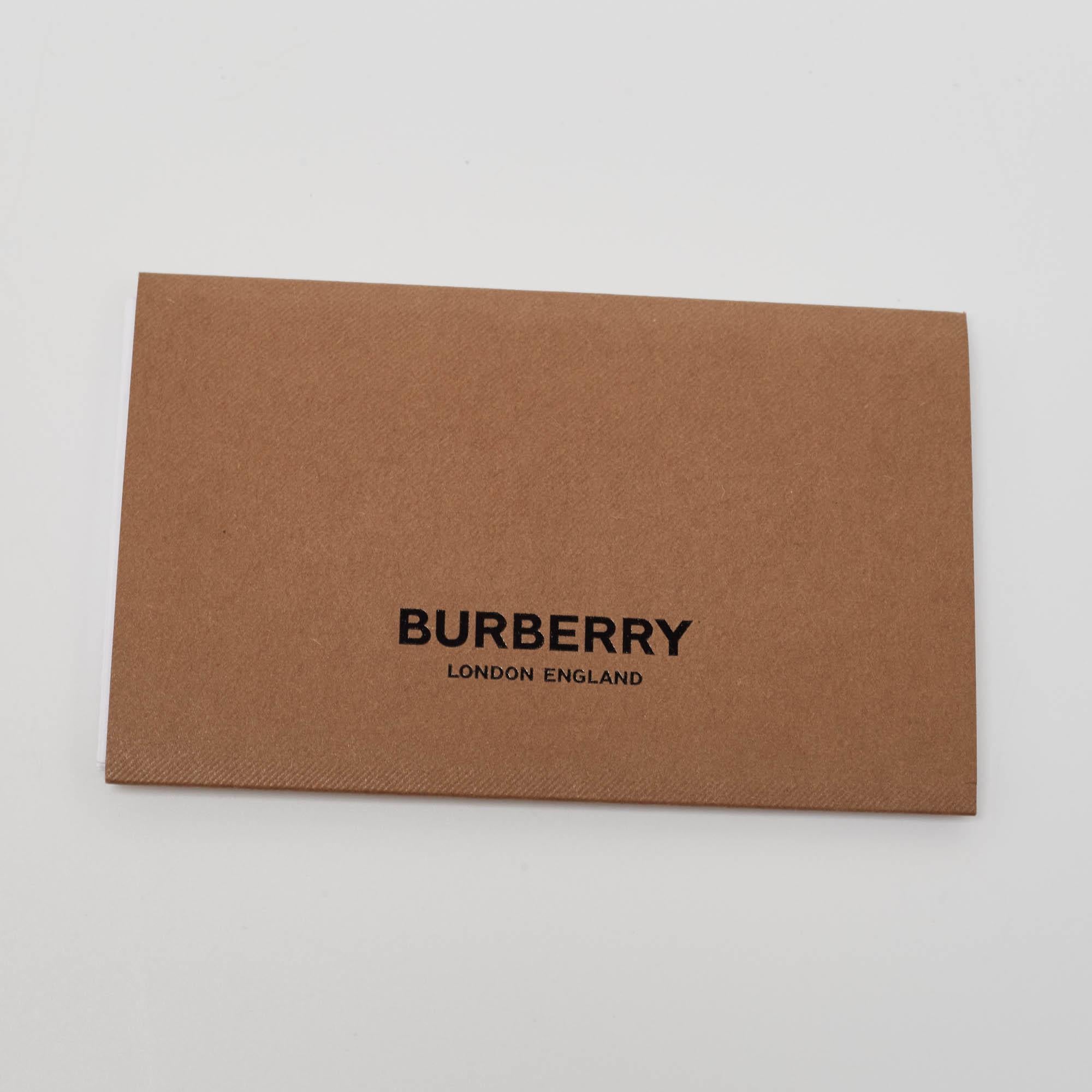Burberry - Mini sac Olympia double en cuir orange/noir en vente 8