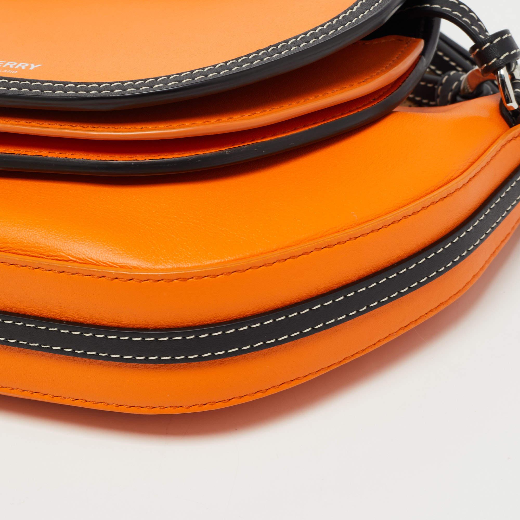Burberry Orange/Black Leather Mini Double Olympia Bag 1