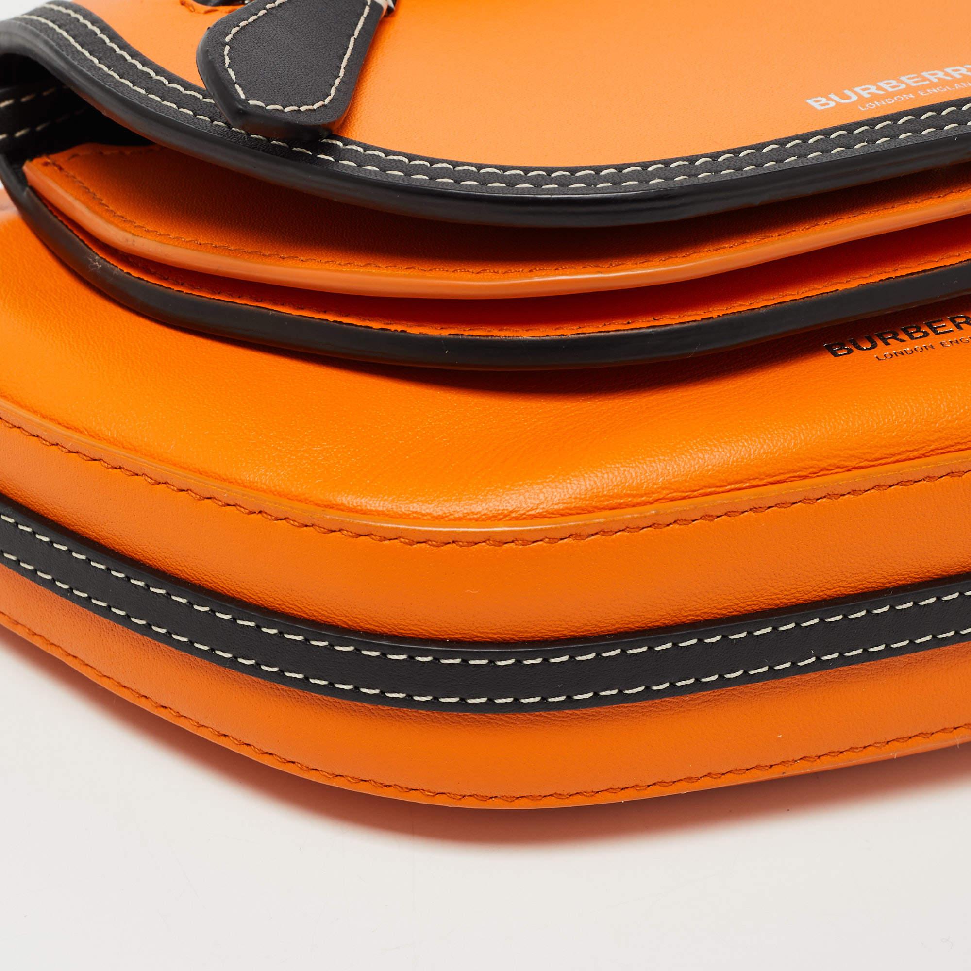 Burberry Orange/Black Leather Mini Double Olympia Bag 2