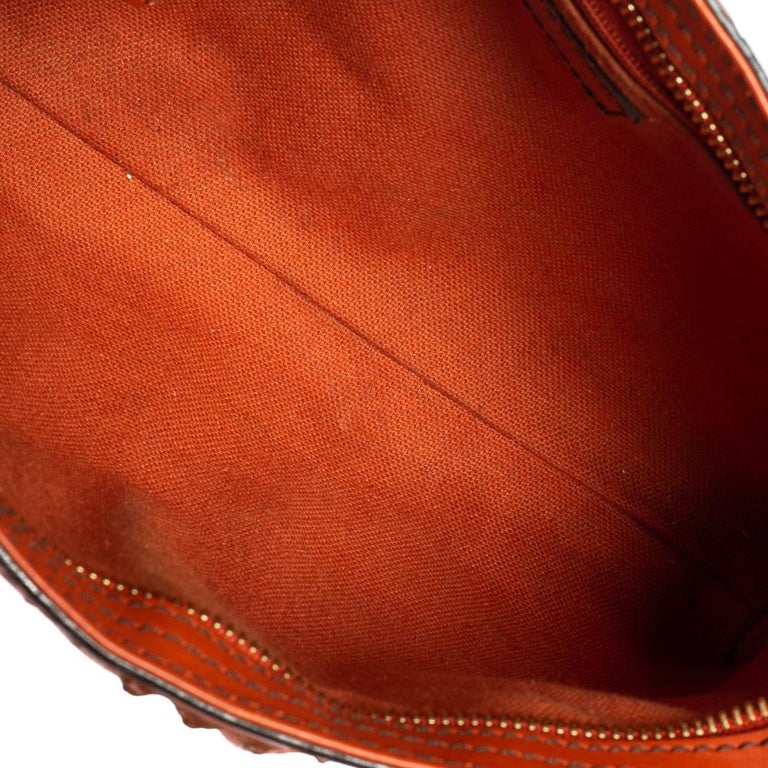 Burberry Orange Brogue Leather Tassel Crossbody Bag at 1stDibs