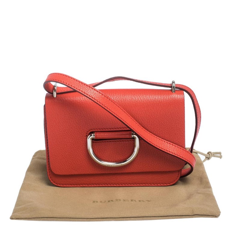 Burberry Orange Leather DRing Shoulder Bag at 1stDibs