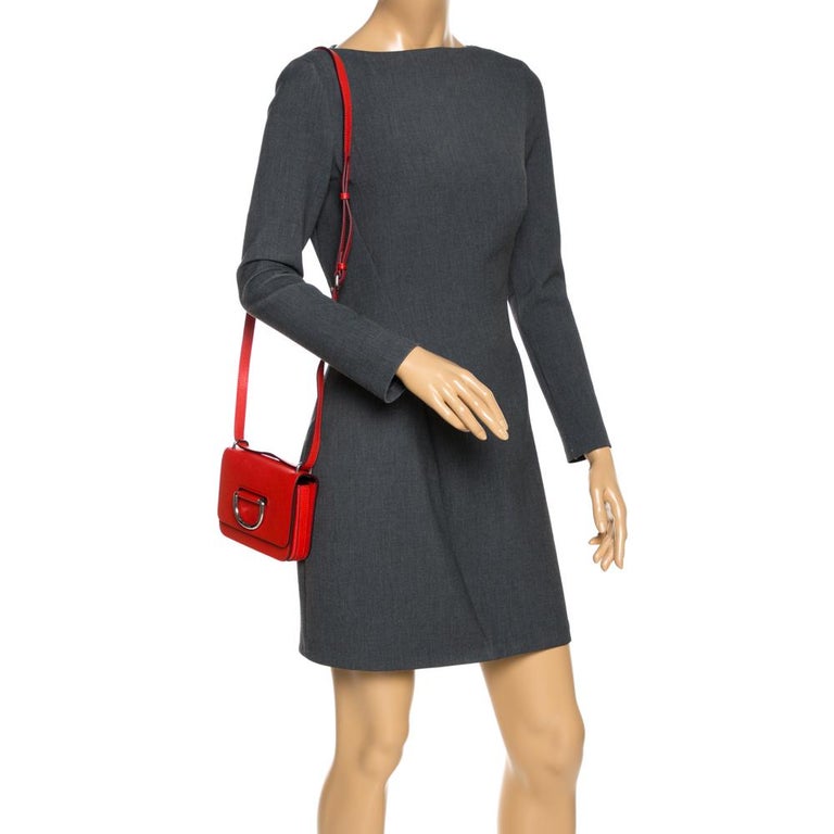 Burberry Orange Leather DRing Shoulder Bag at 1stDibs