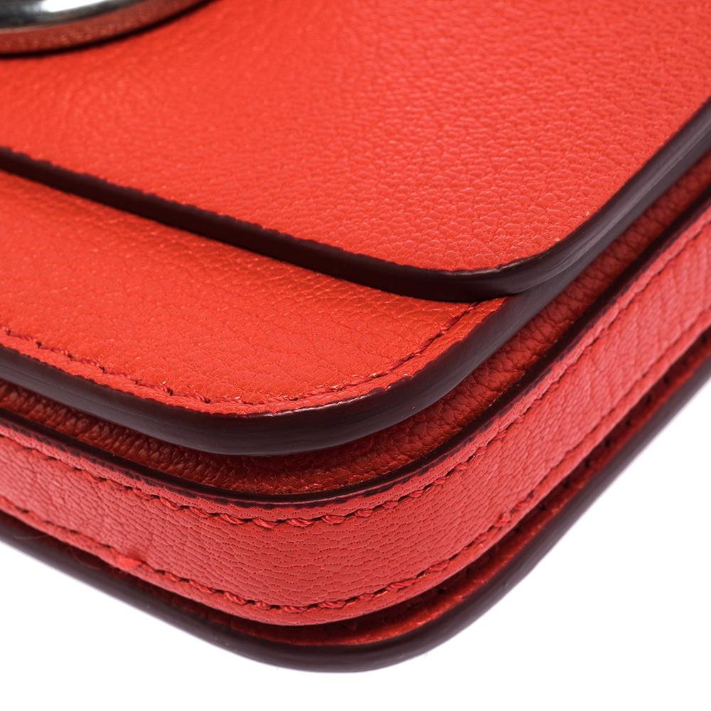 Burberry Orange Leather D-Ring Shoulder Bag 1