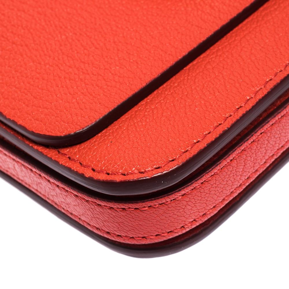 Burberry Orange Leather D-Ring Shoulder Bag 2