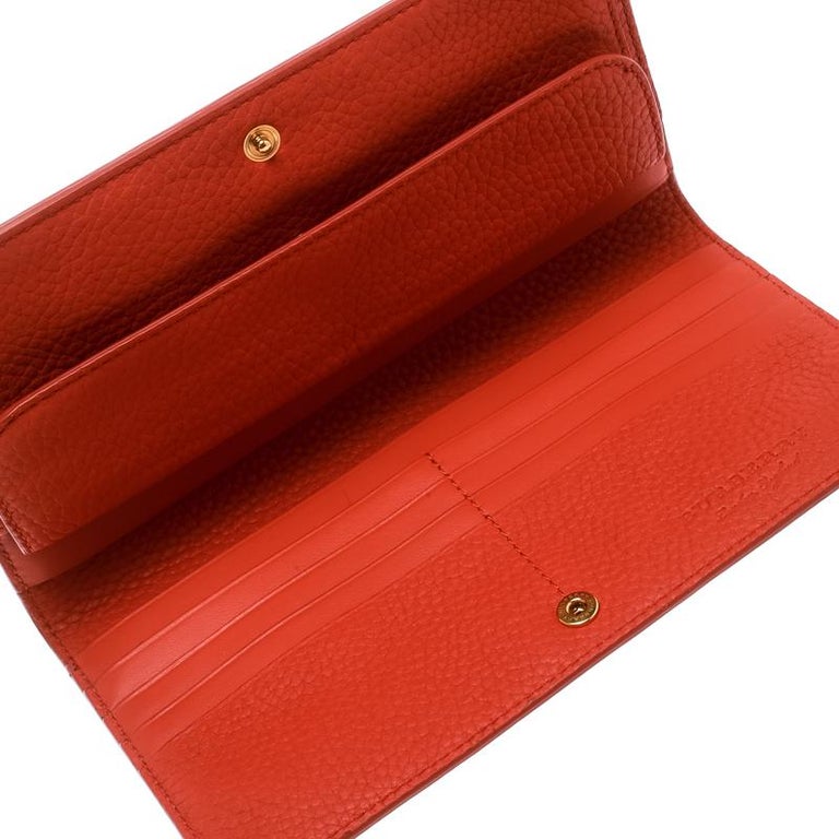 Burberry Orange Leather Hastings Bifold Wallet For Sale at 1stDibs