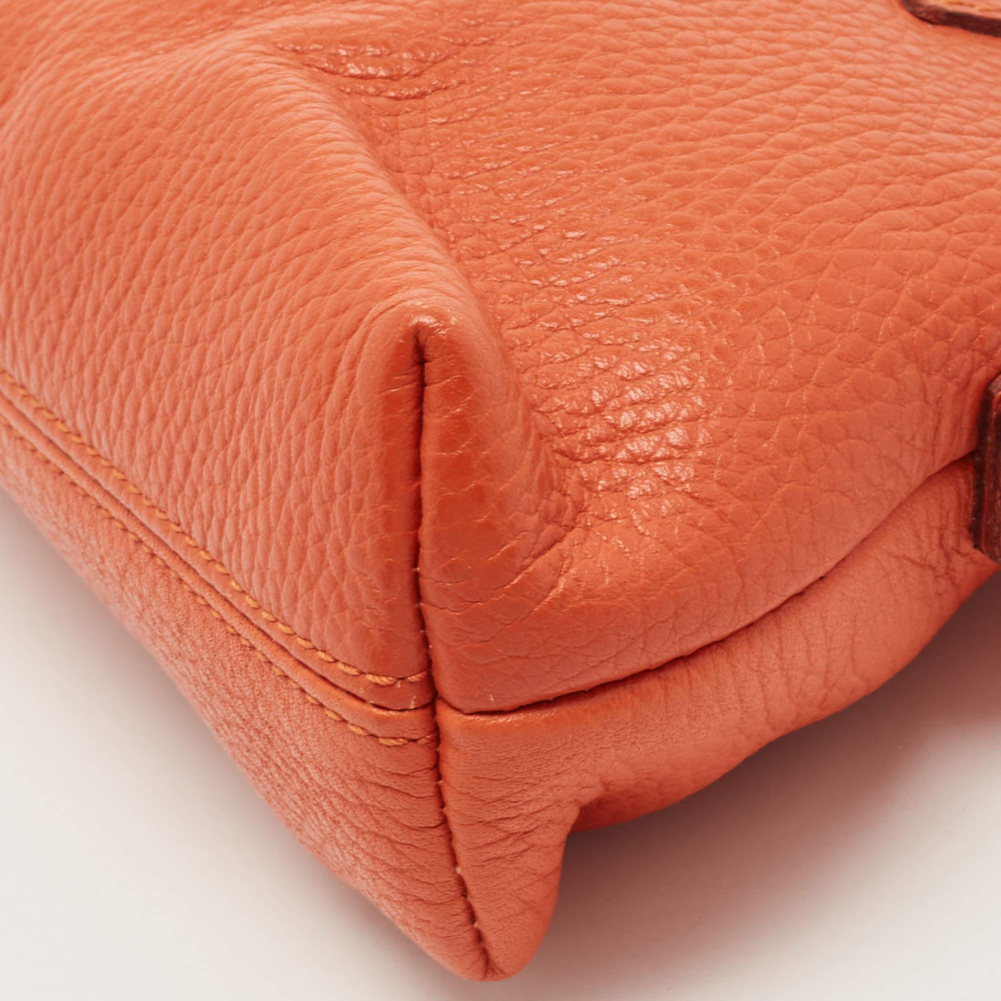 Women's Burberry Orange Leather Shoulder Bag
